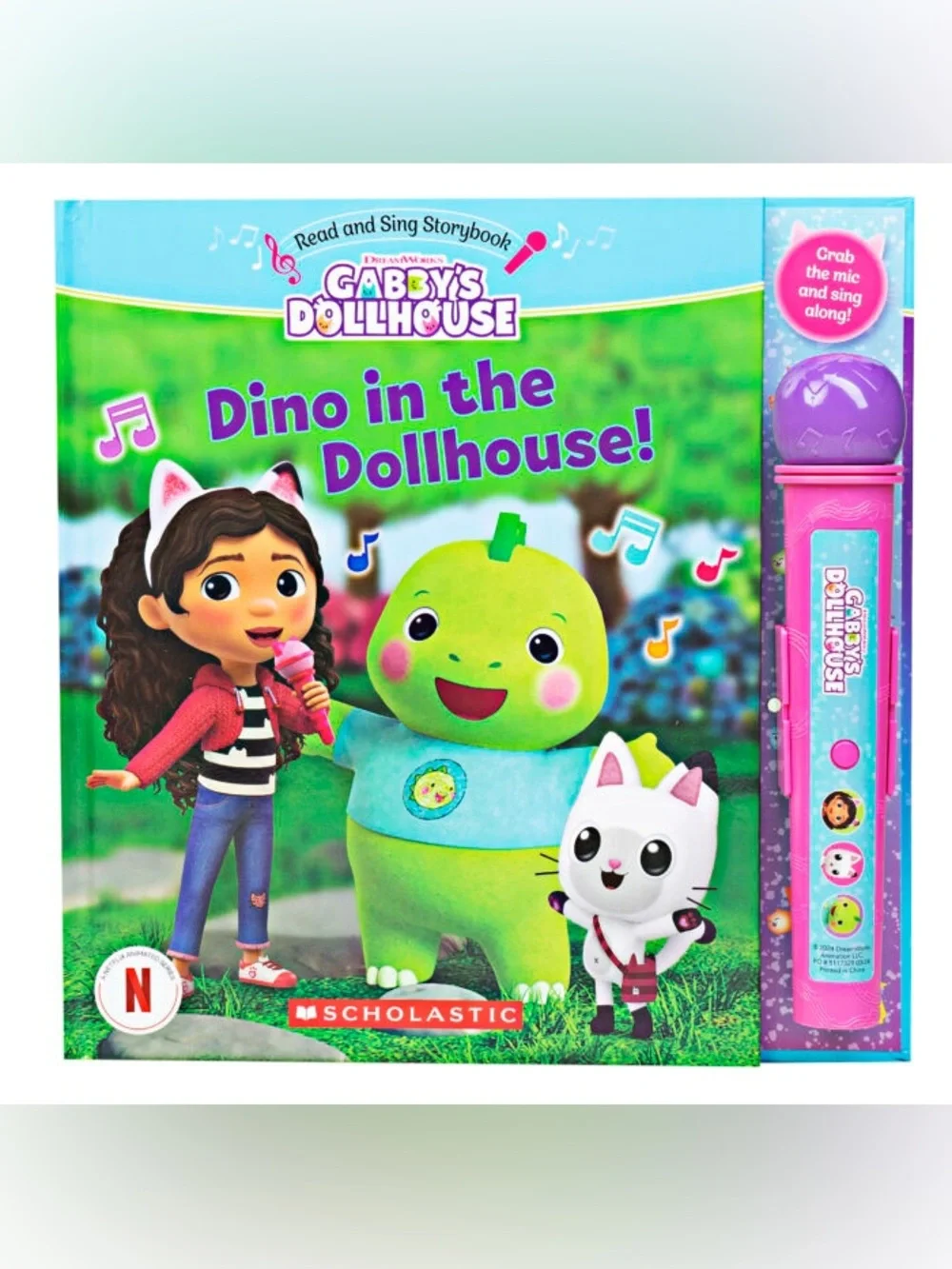 Lot of (5) Scholastic Gabby’s Dollhouse Books and Catrat Plush Stuffed Animal